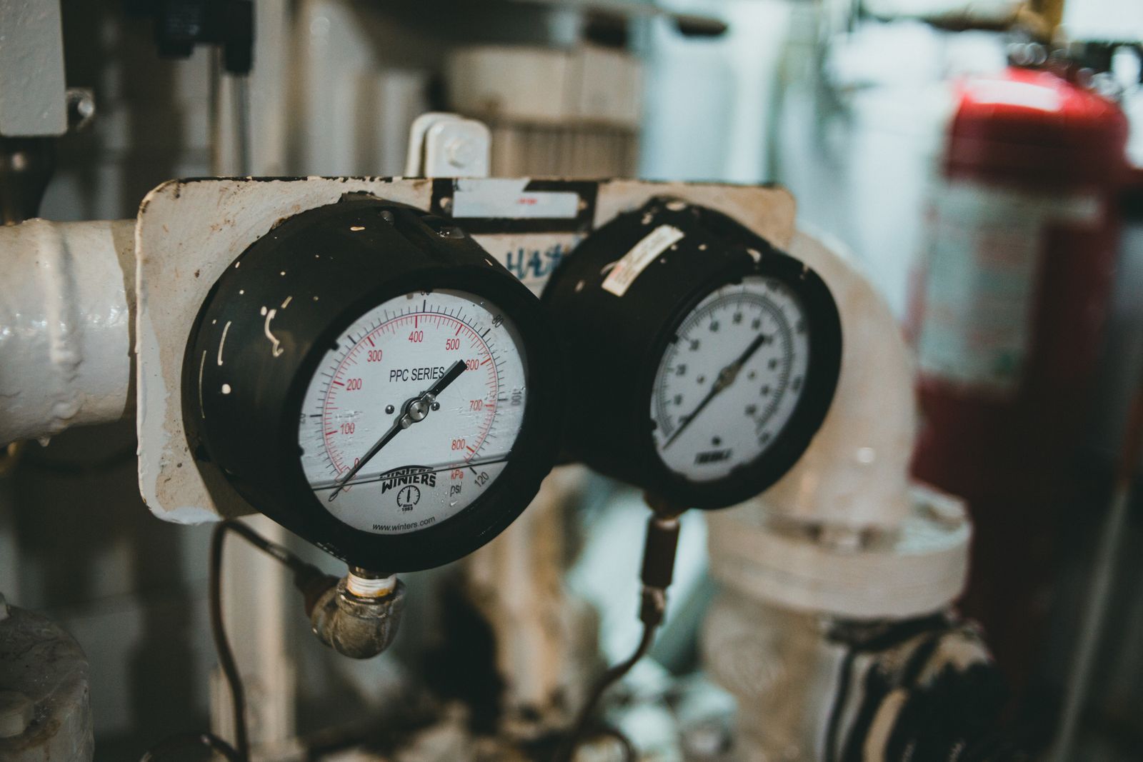 Industrial instrumentation at an oil and gas facility